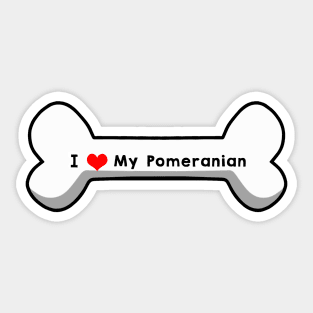 I Love My Pomeranian Sticker